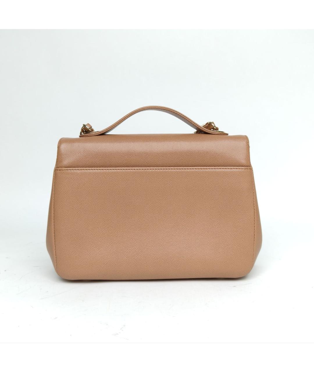 CHANEL Коричневая кожаная сумка через плечо, фото 4