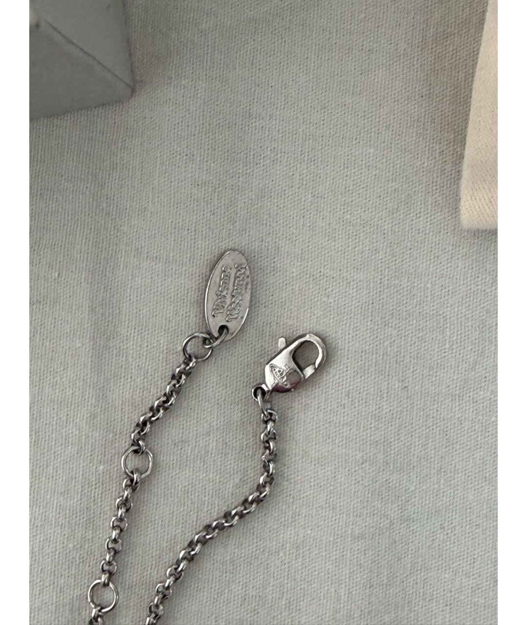 VIVIENNE WESTWOOD Серая латунная подвеска, фото 4