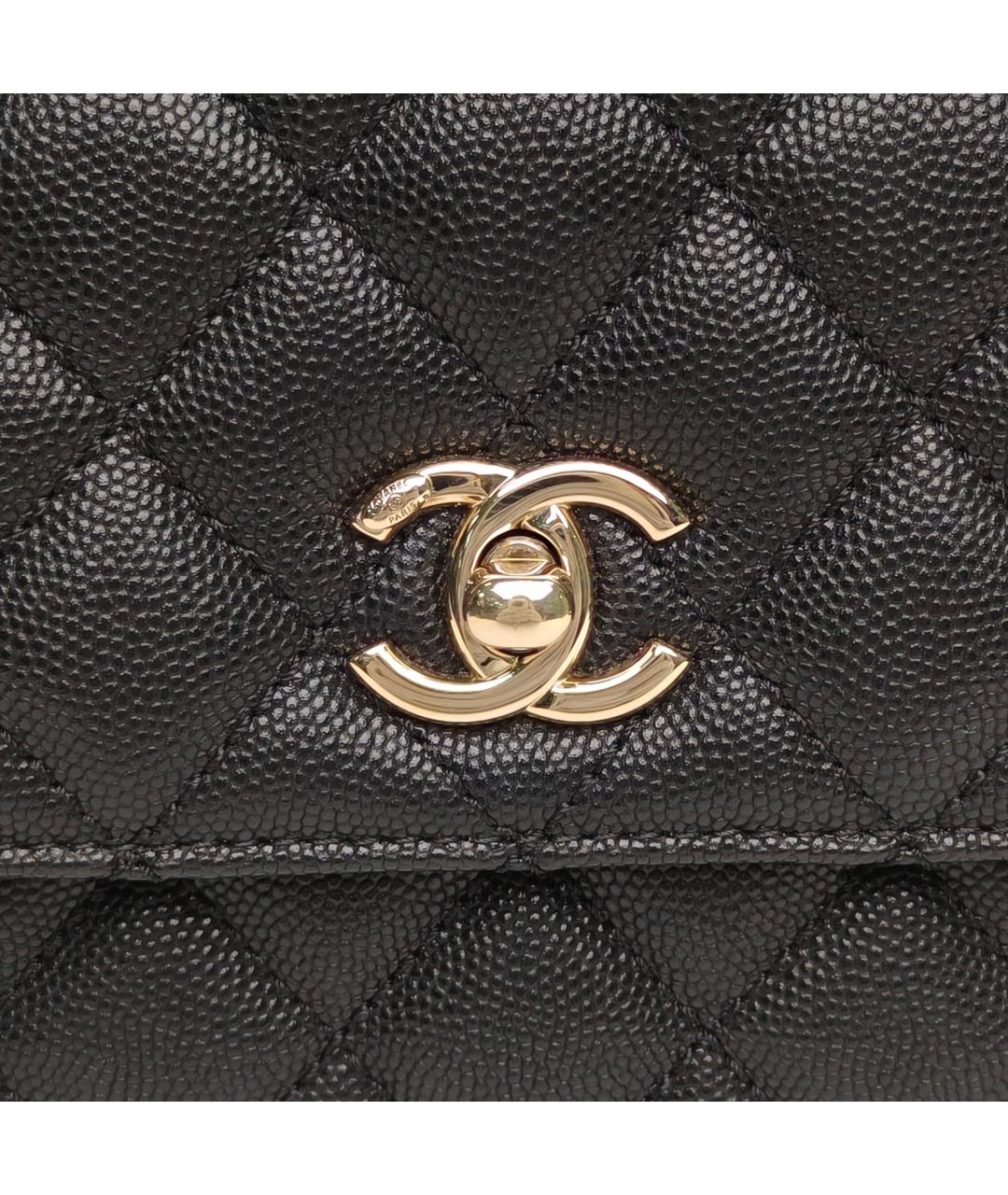 CHANEL Черная кожаная сумка через плечо, фото 7