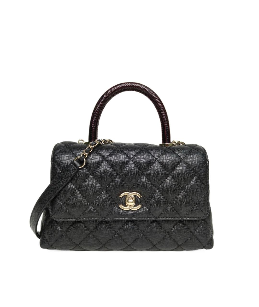 CHANEL Черная кожаная сумка через плечо, фото 9