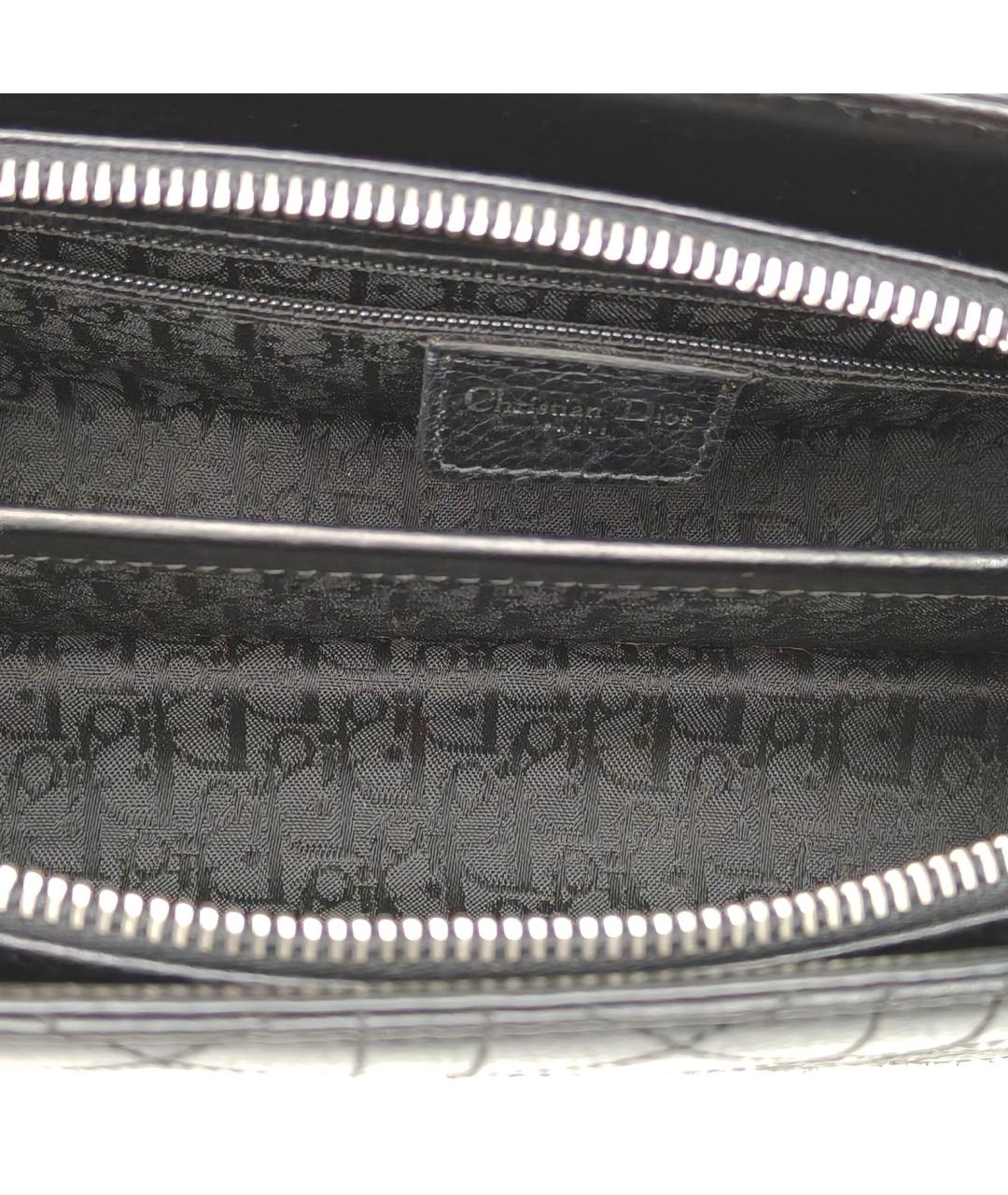 CHRISTIAN DIOR Черная кожаная сумка через плечо, фото 7