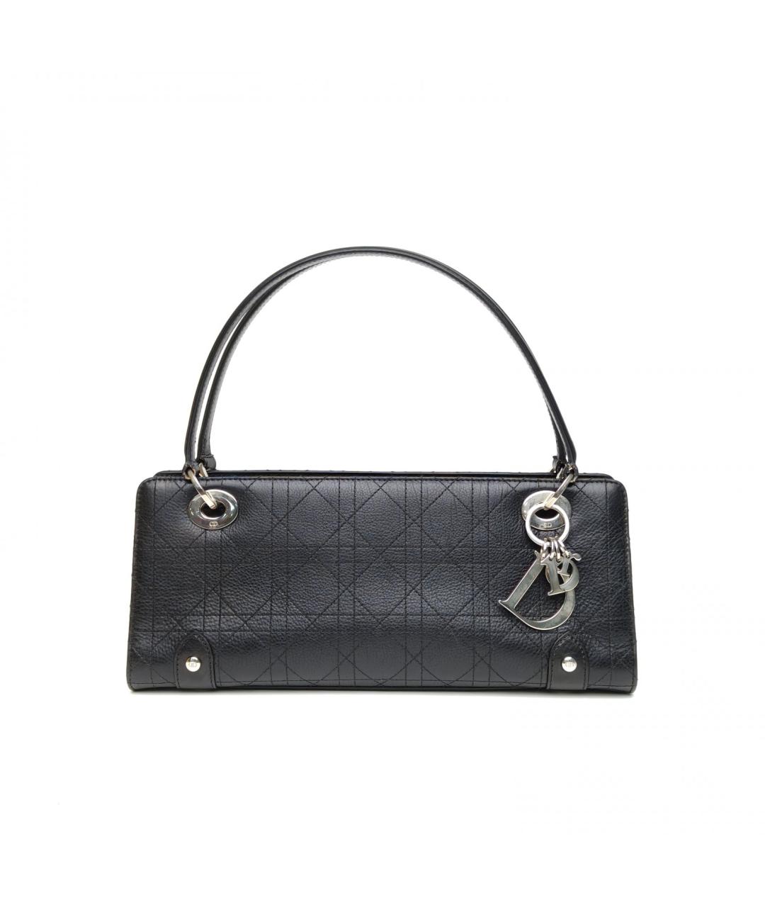 CHRISTIAN DIOR Черная кожаная сумка через плечо, фото 2