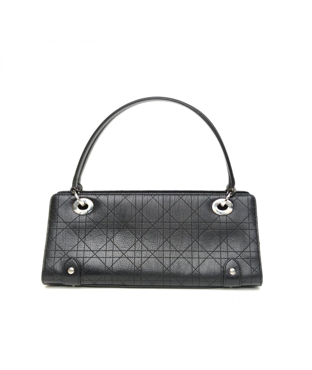 CHRISTIAN DIOR Черная кожаная сумка через плечо, фото 4