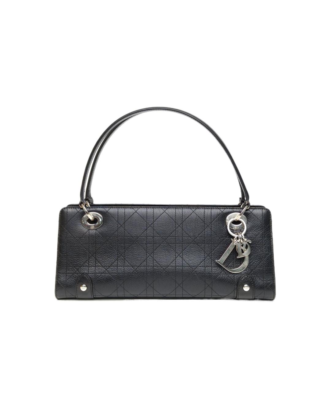 CHRISTIAN DIOR Черная кожаная сумка через плечо, фото 9