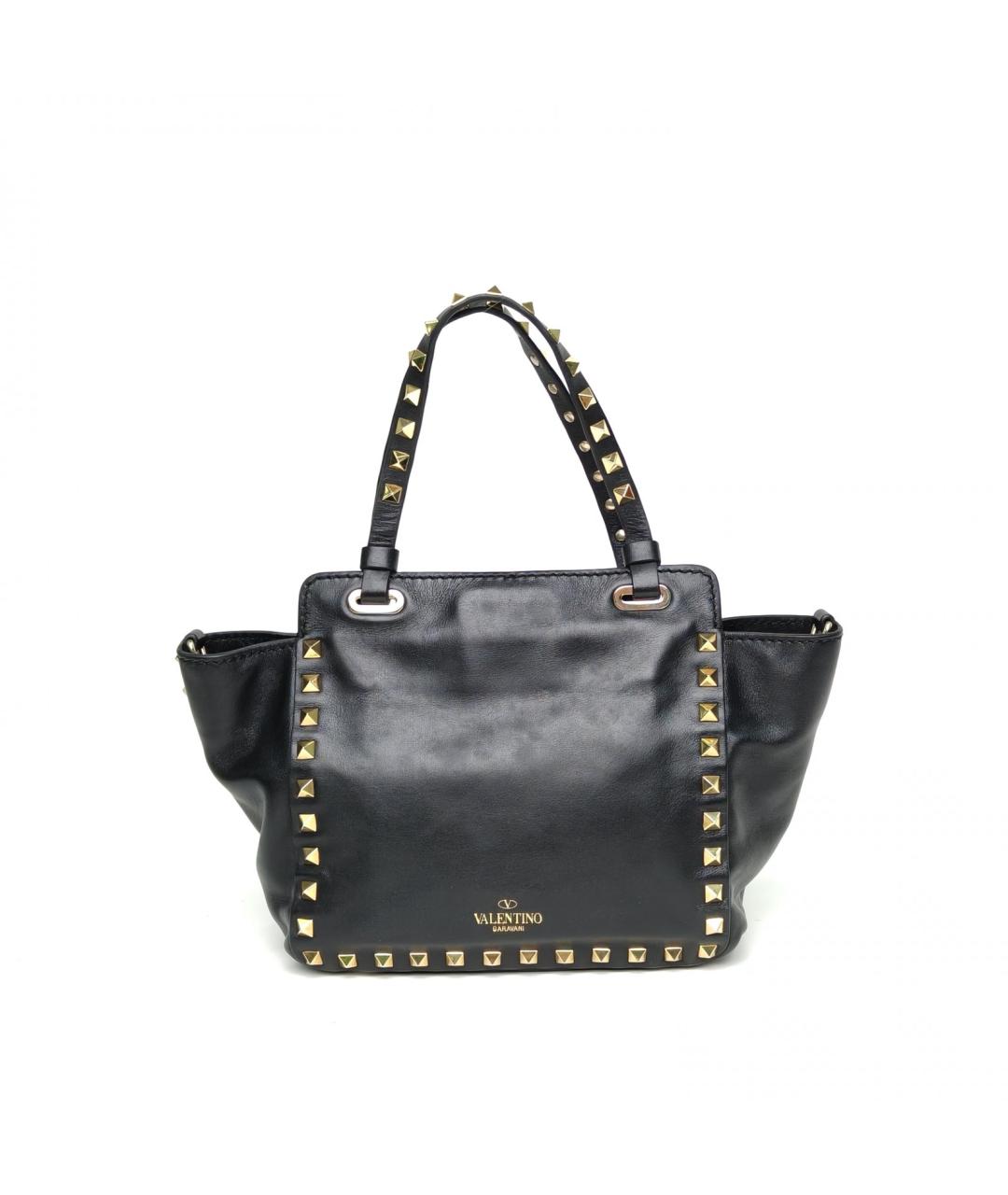 VALENTINO Черная кожаная сумка через плечо, фото 4