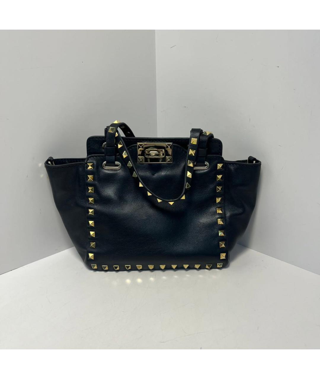 VALENTINO Черная кожаная сумка через плечо, фото 9