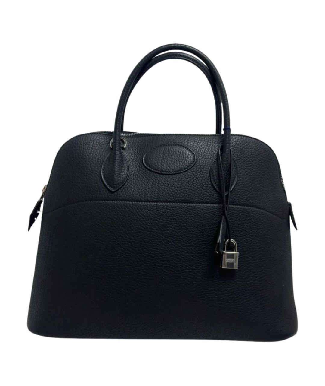 HERMES Черная кожаная сумка через плечо, фото 1