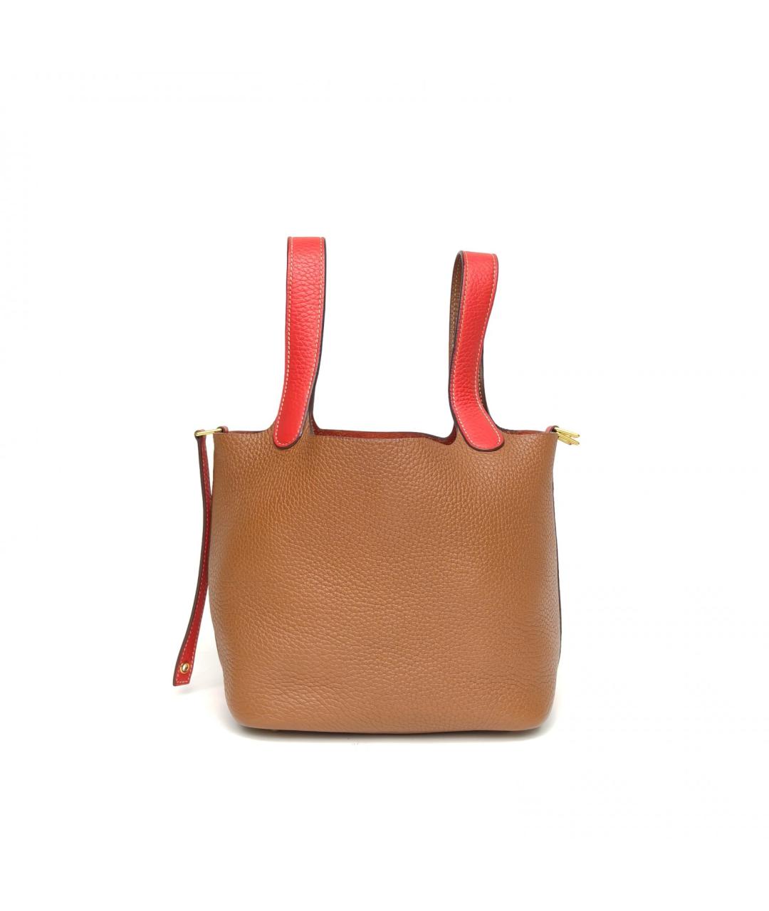 HERMES Коричневая кожаная сумка через плечо, фото 5