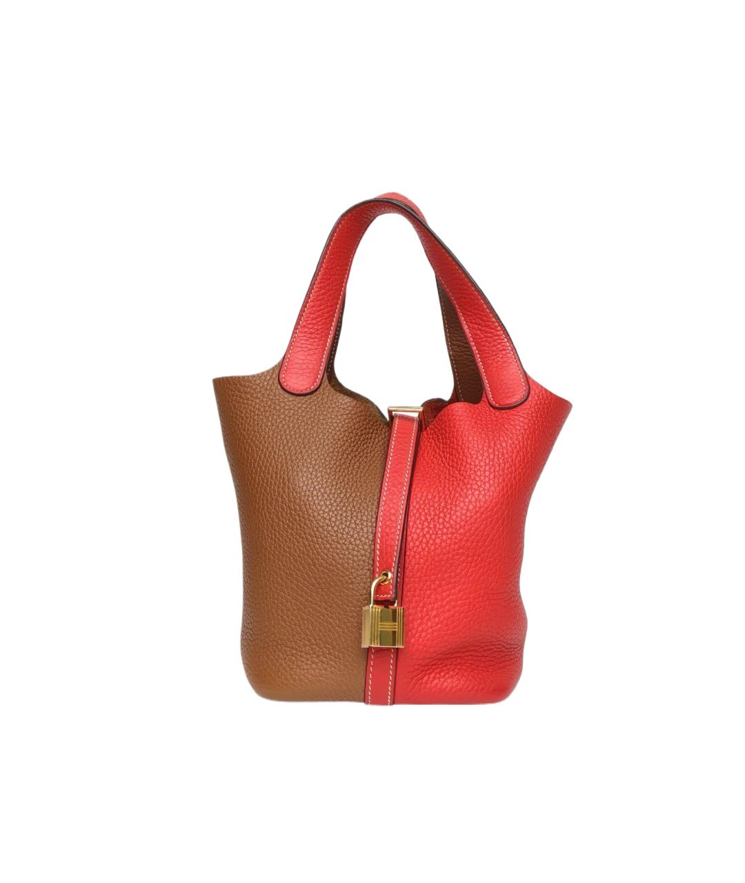 HERMES Коричневая кожаная сумка через плечо, фото 9