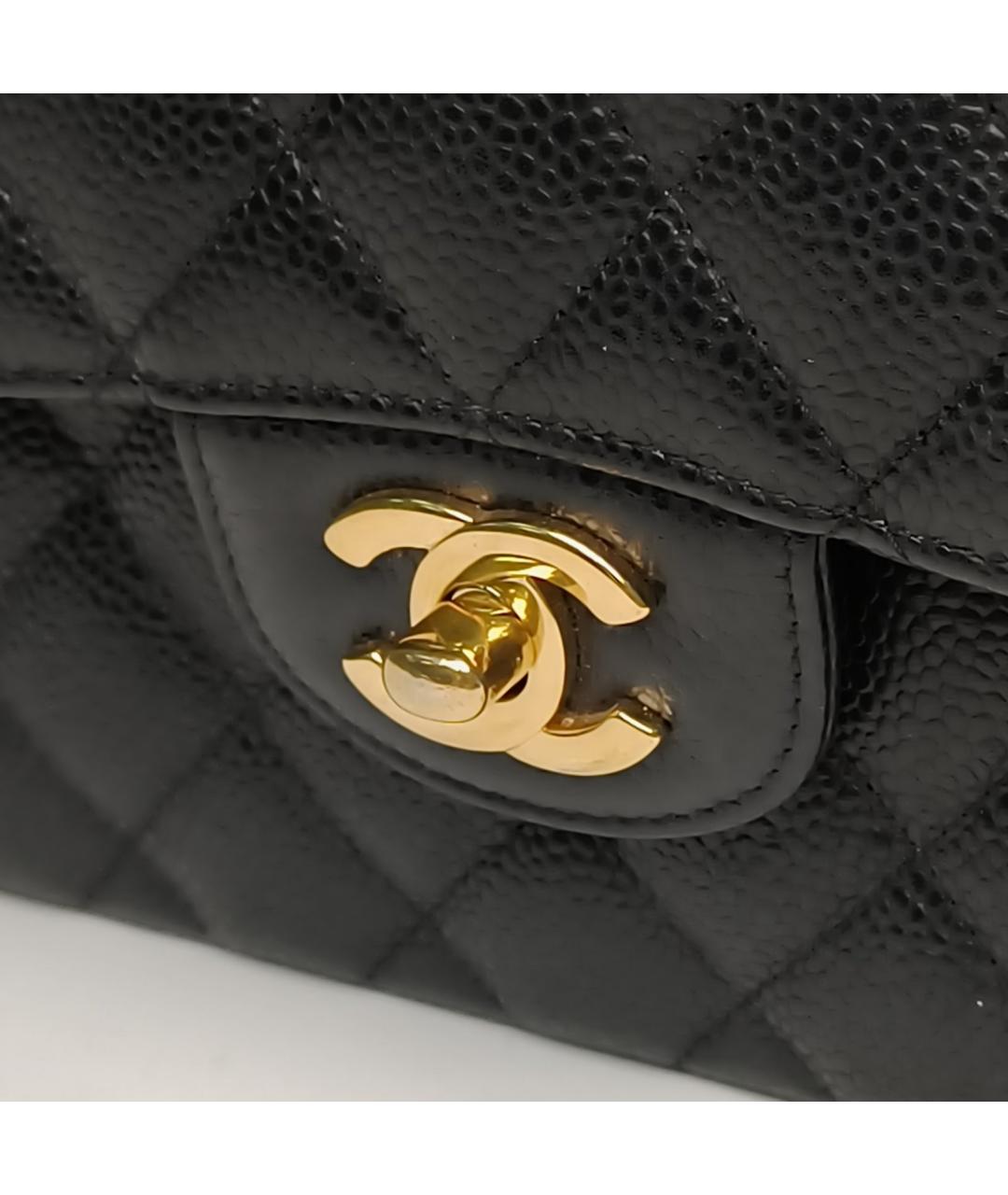 CHANEL Черная кожаная сумка через плечо, фото 7