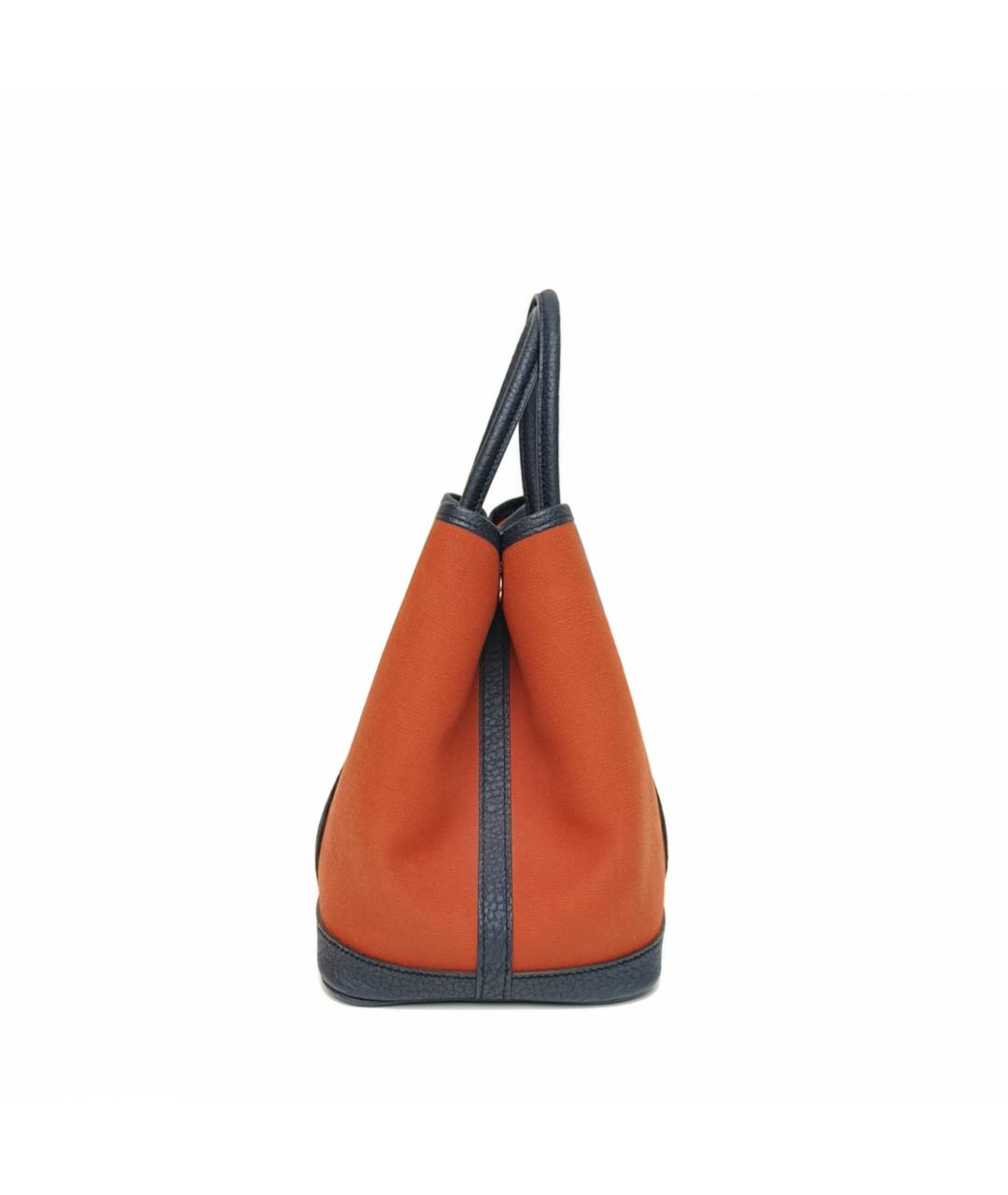 HERMES Оранжевая сумка с короткими ручками, фото 3