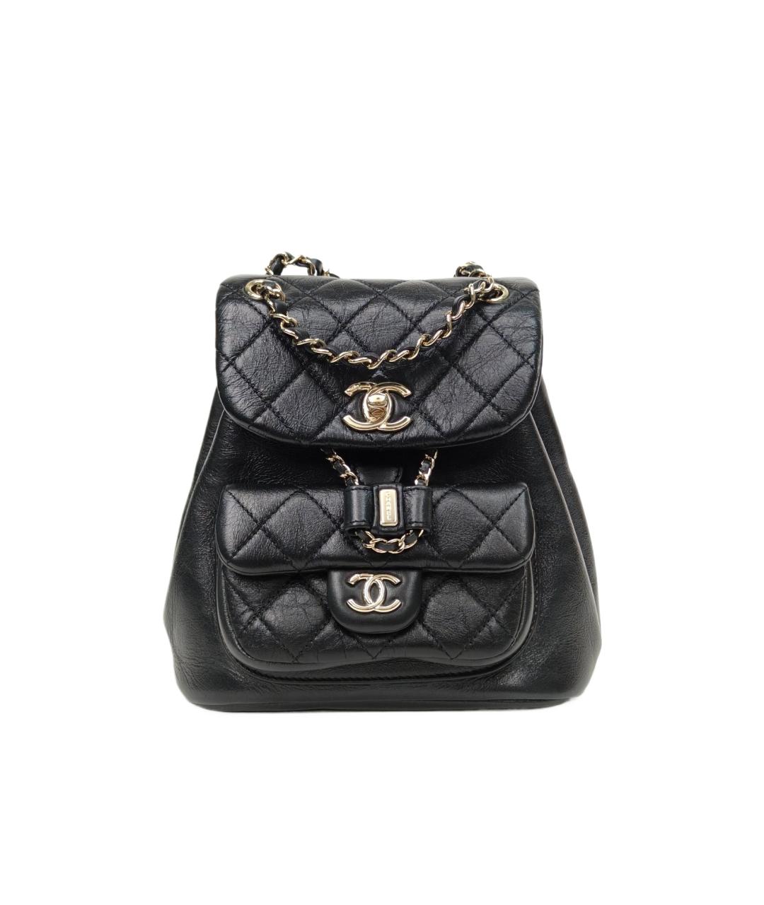 CHANEL Черный кожаный рюкзак, фото 9