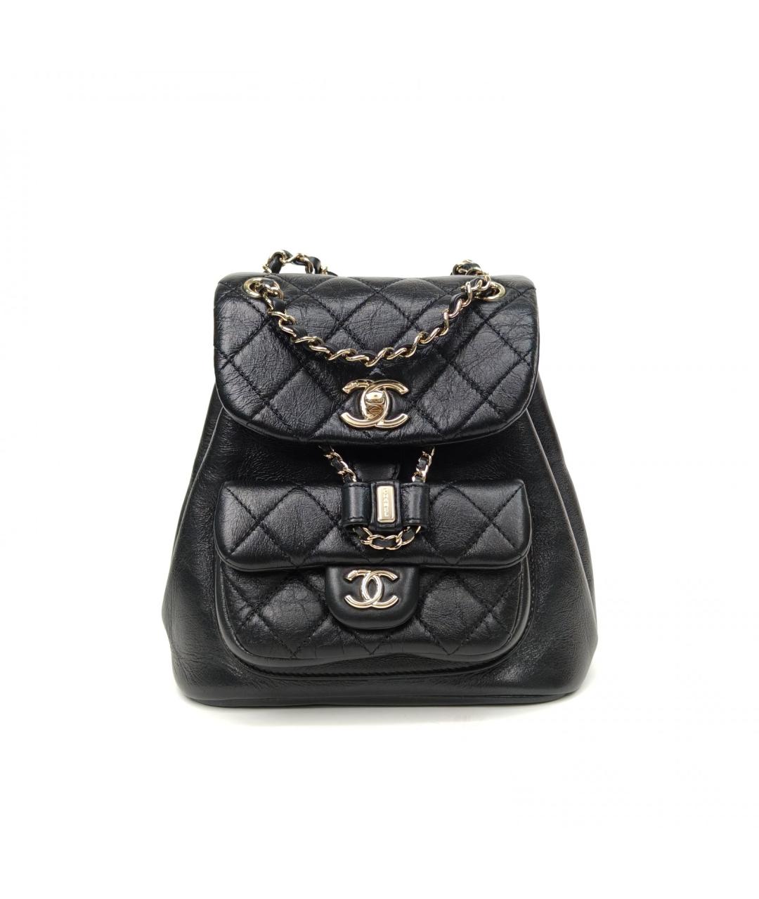 CHANEL Черный кожаный рюкзак, фото 2