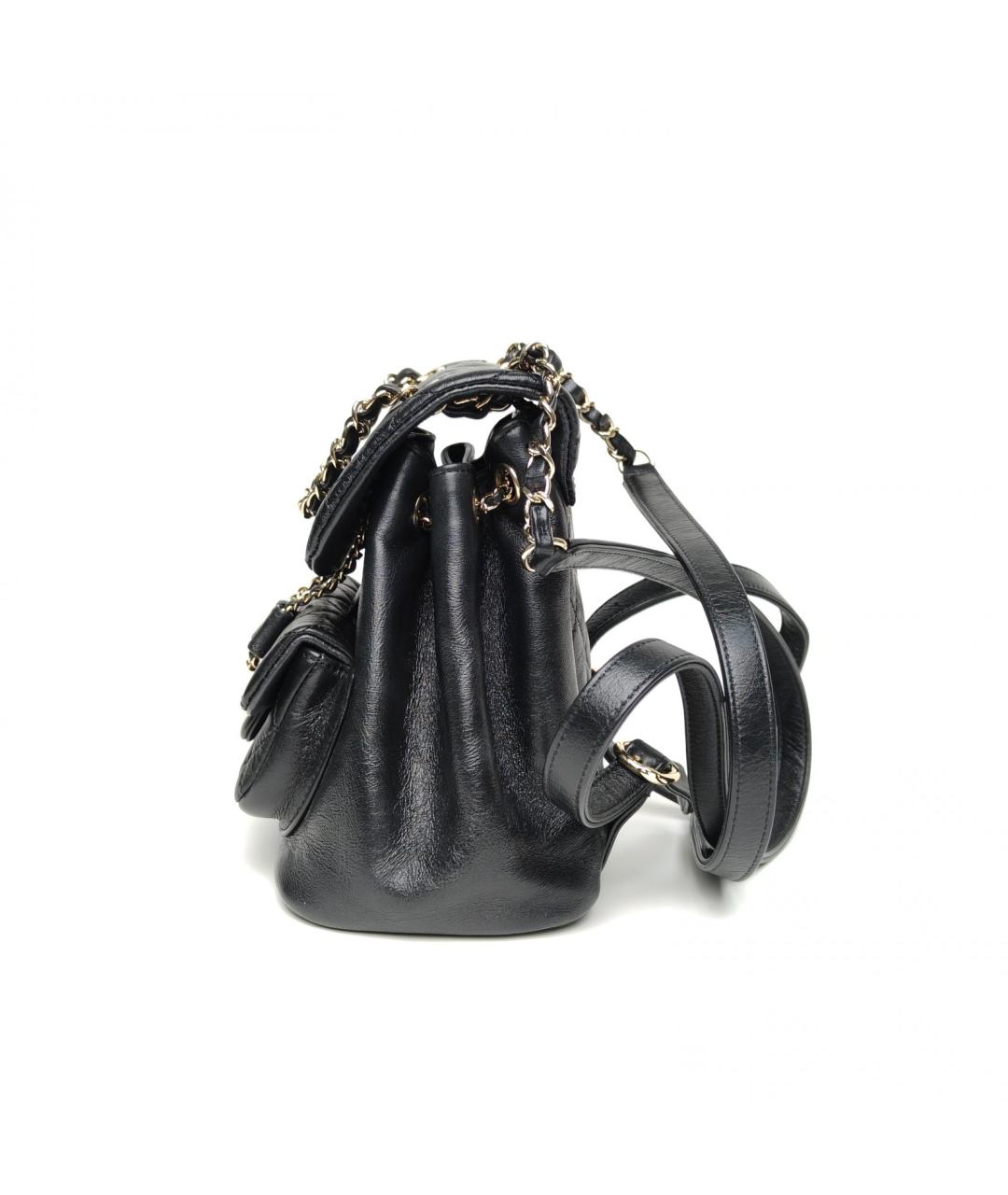 CHANEL Черный кожаный рюкзак, фото 3