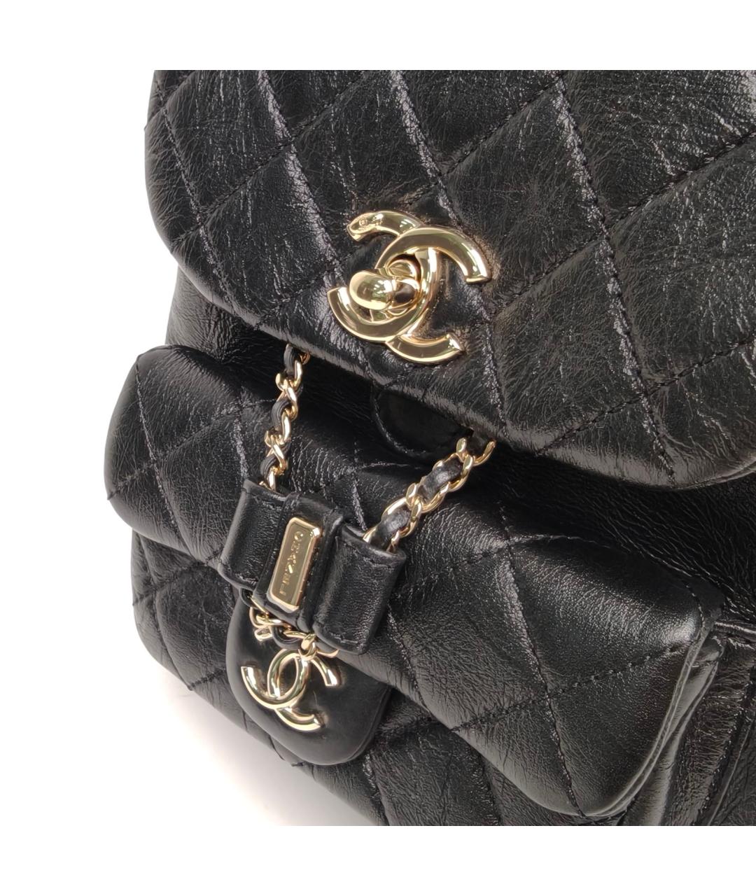 CHANEL Черный кожаный рюкзак, фото 7
