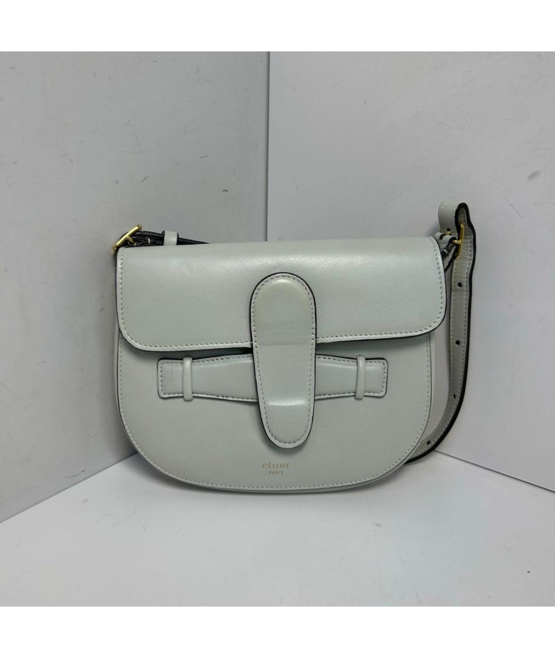 CELINE Серая кожаная сумка через плечо, фото 8