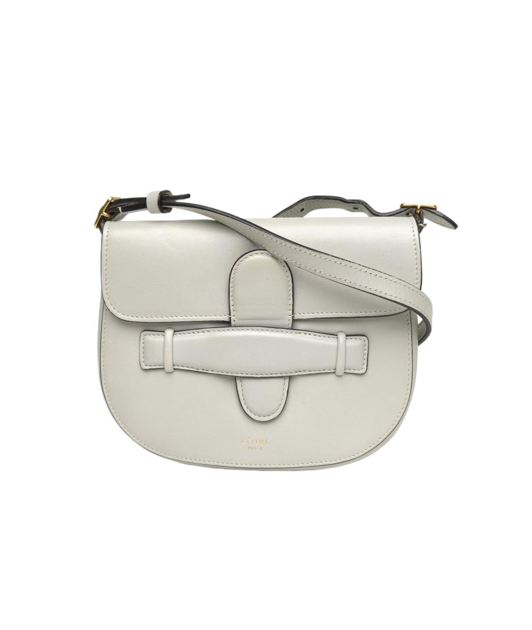 CELINE Серая кожаная сумка через плечо, фото 10