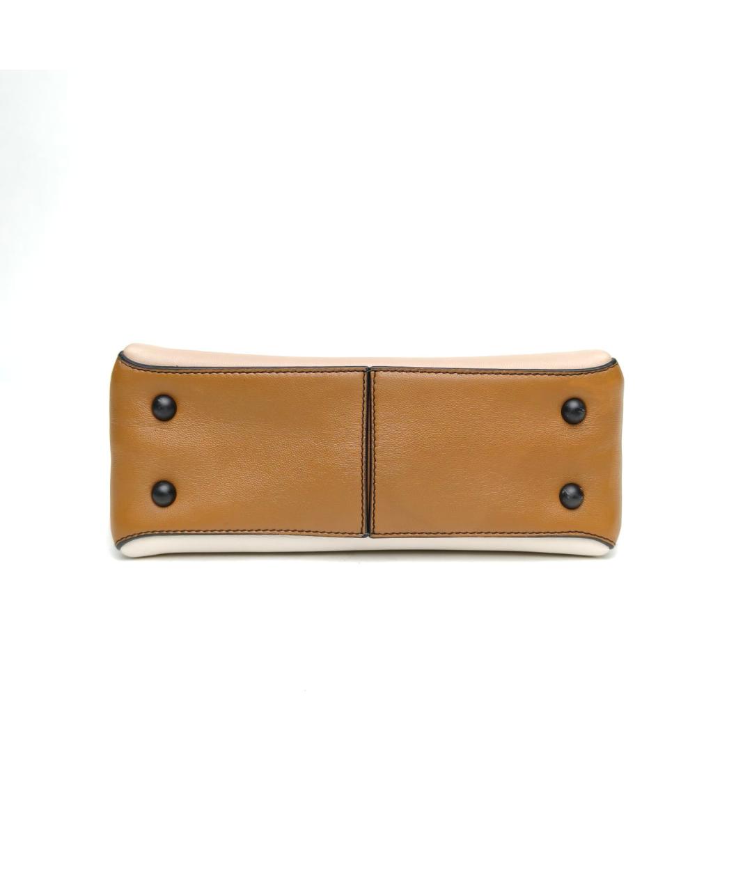 BOTTEGA VENETA Белая кожаная сумка через плечо, фото 6