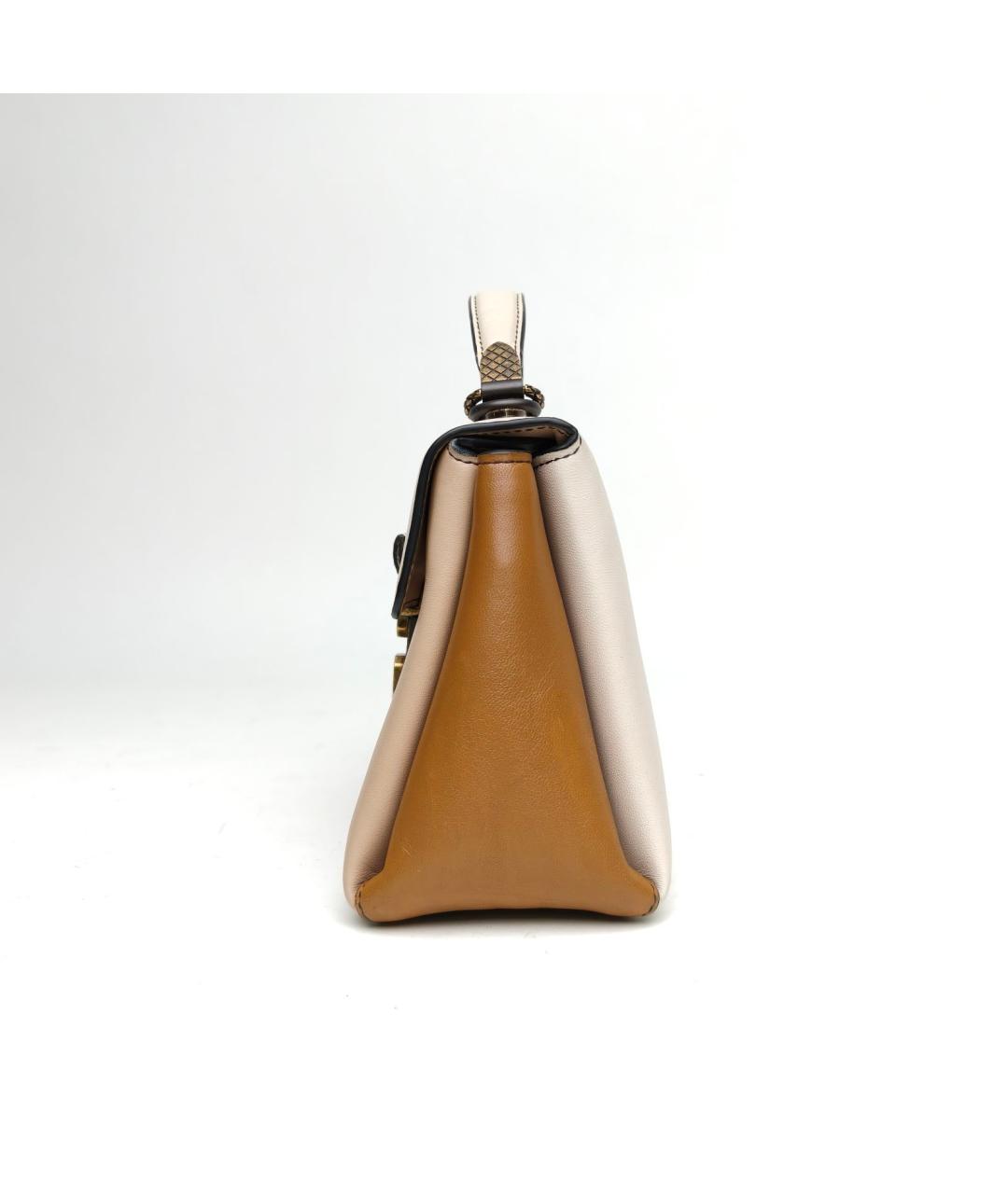 BOTTEGA VENETA Белая кожаная сумка через плечо, фото 5