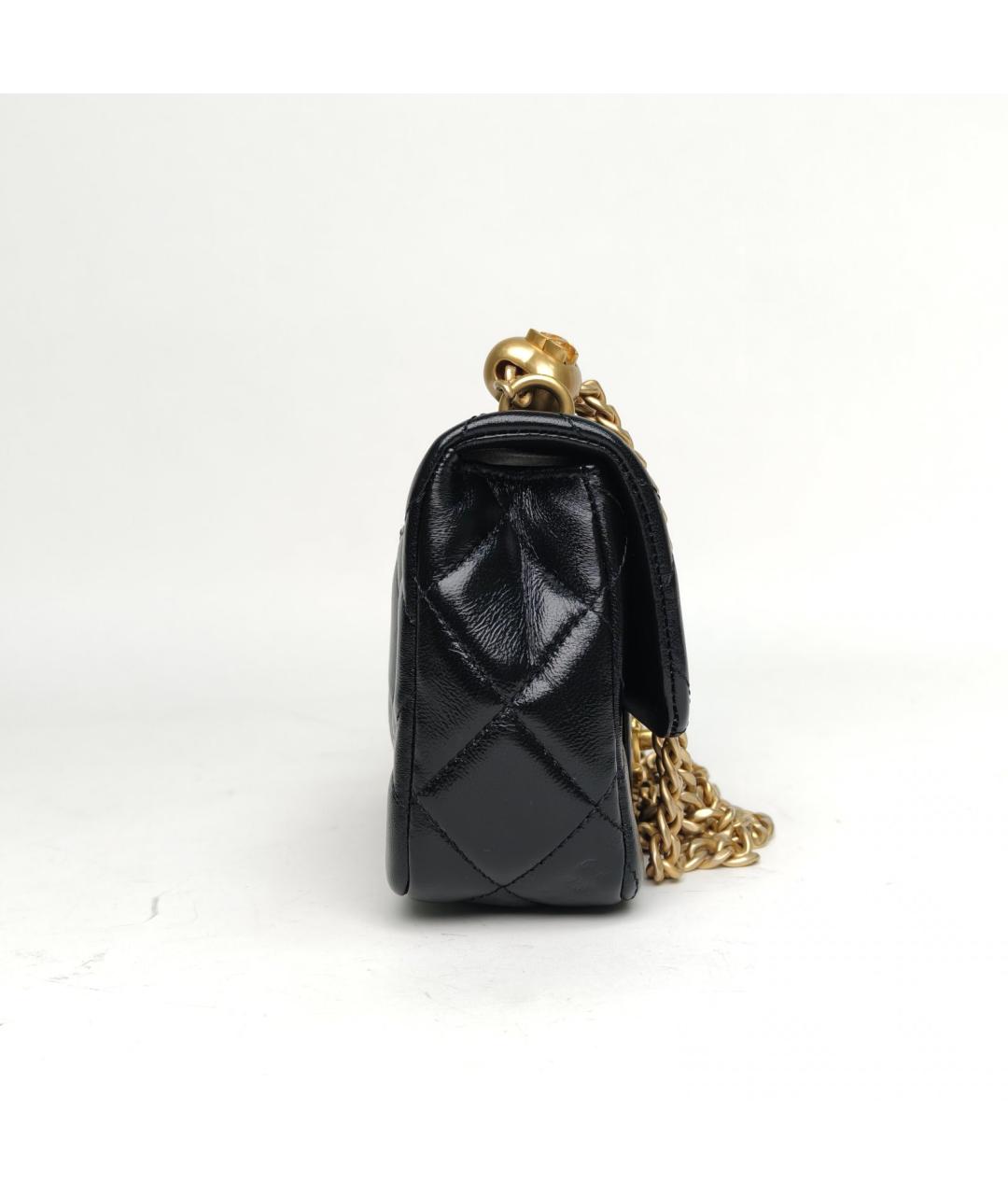 CHANEL Черная кожаная сумка через плечо, фото 5