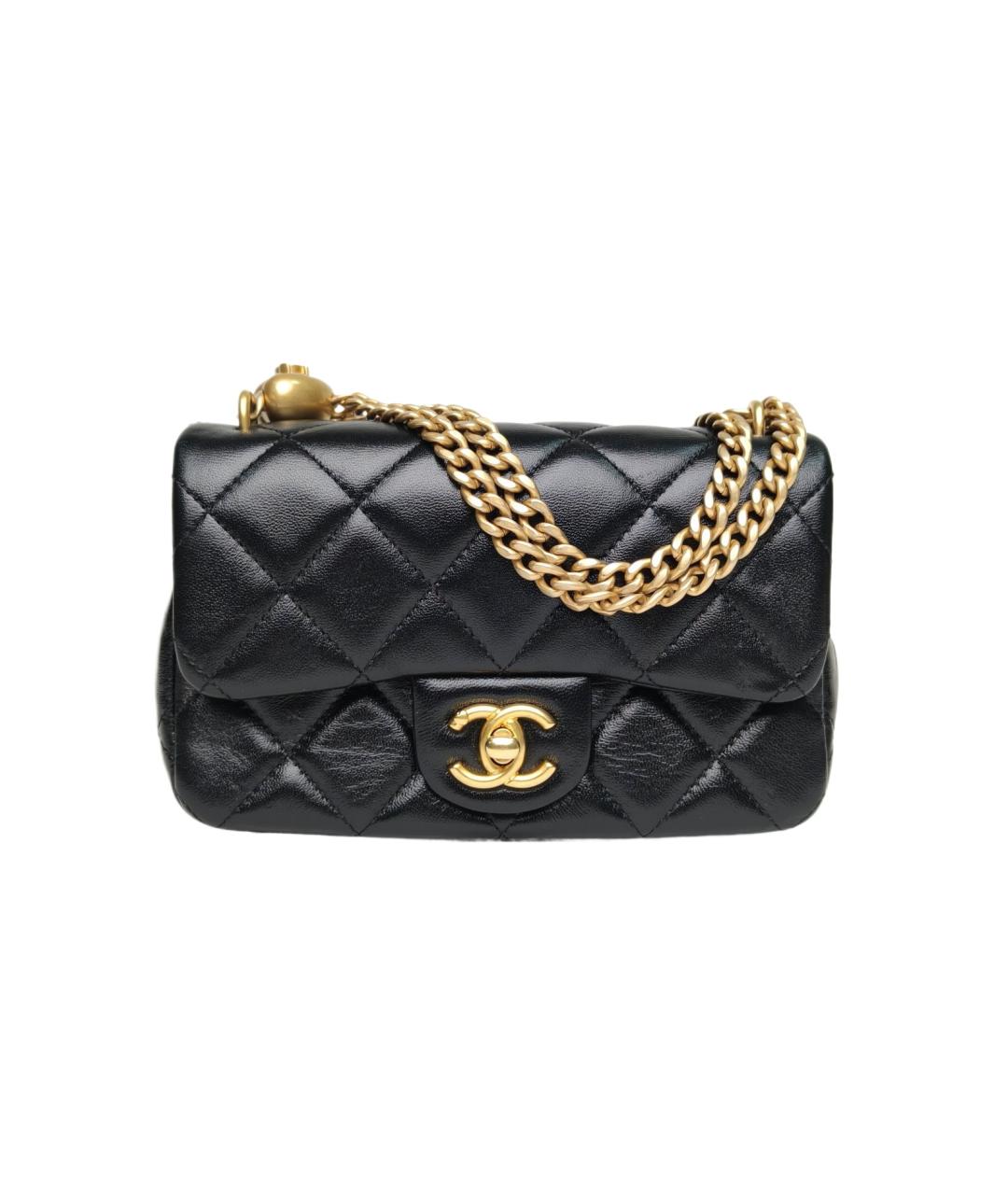 CHANEL Черная кожаная сумка через плечо, фото 9