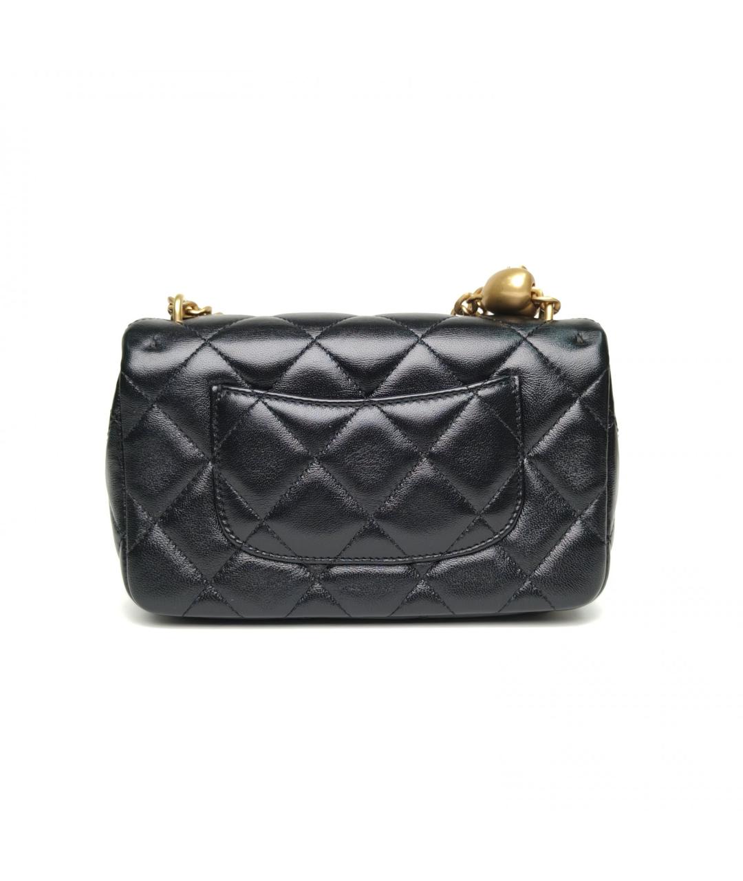 CHANEL Черная кожаная сумка через плечо, фото 4