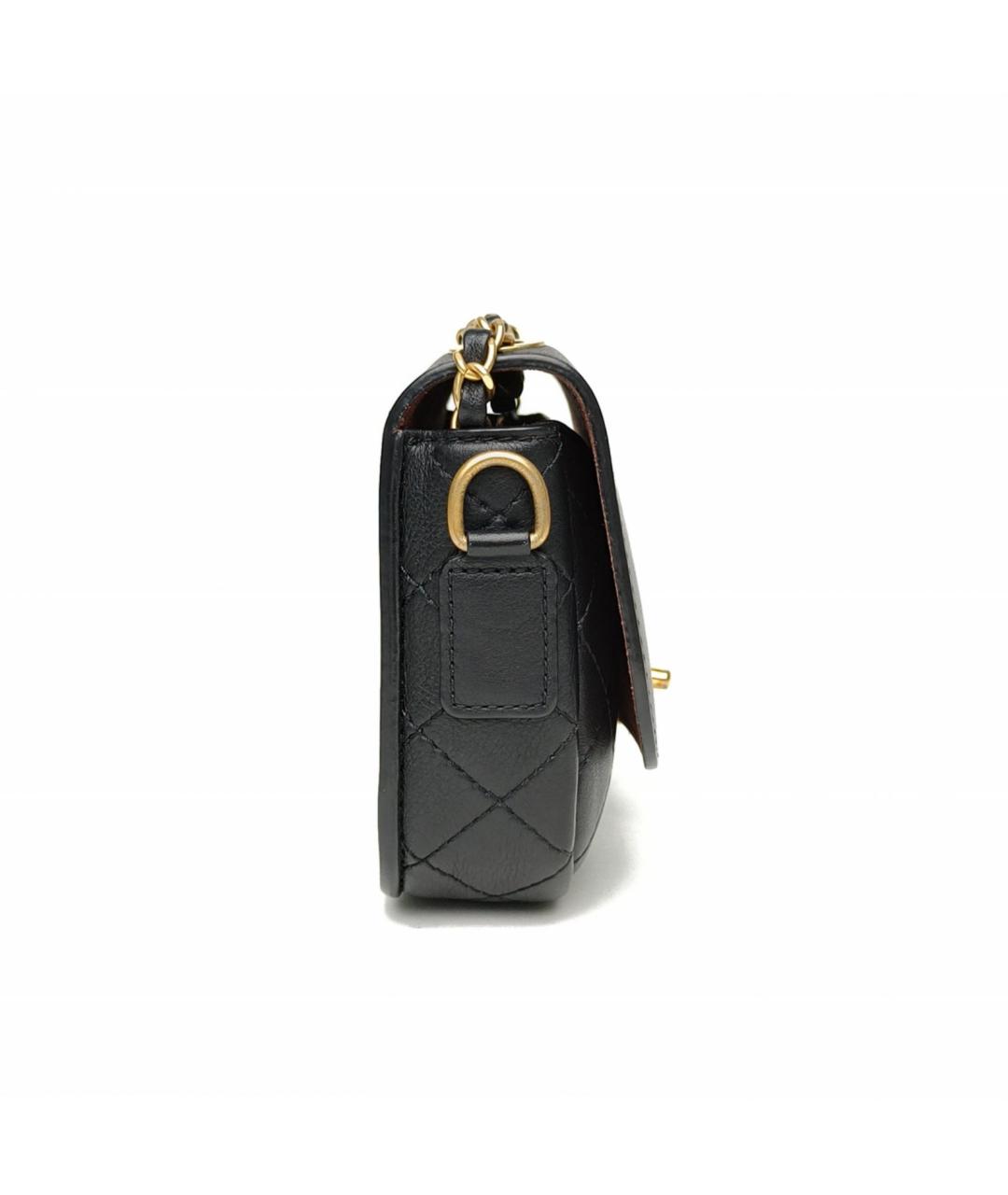 CHANEL Черная кожаная сумка через плечо, фото 5