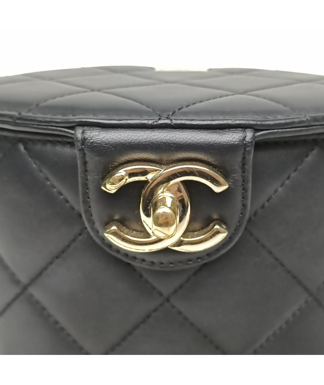 CHANEL Черная кожаная сумка через плечо, фото 6