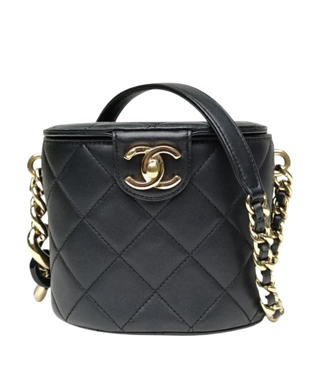 CHANEL Черная кожаная сумка через плечо, фото 1