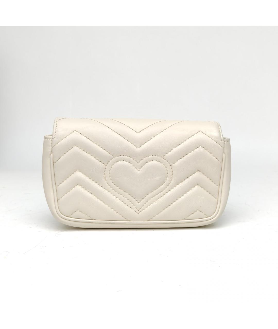 GUCCI Белая кожаная сумка через плечо, фото 4