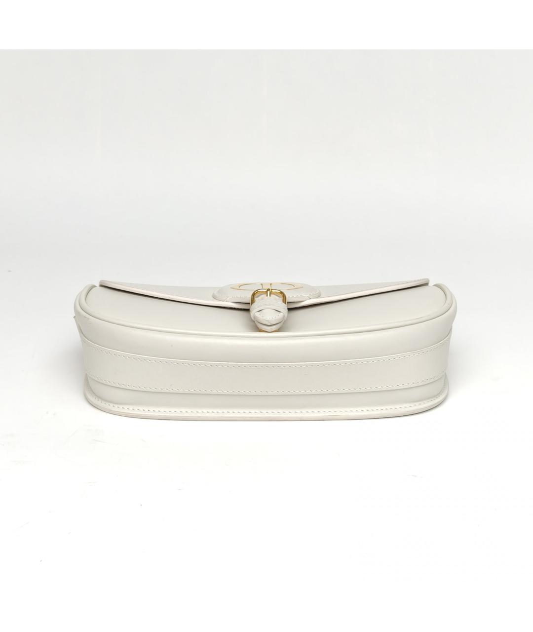 CHRISTIAN DIOR Белая кожаная сумка через плечо, фото 6