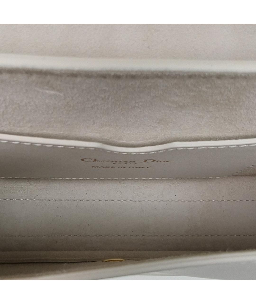 CHRISTIAN DIOR Белая кожаная сумка через плечо, фото 8