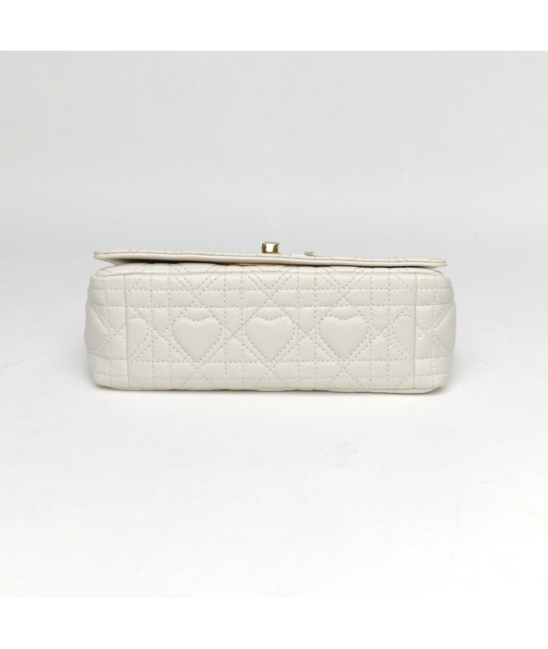 CHRISTIAN DIOR Белая кожаная сумка через плечо, фото 6