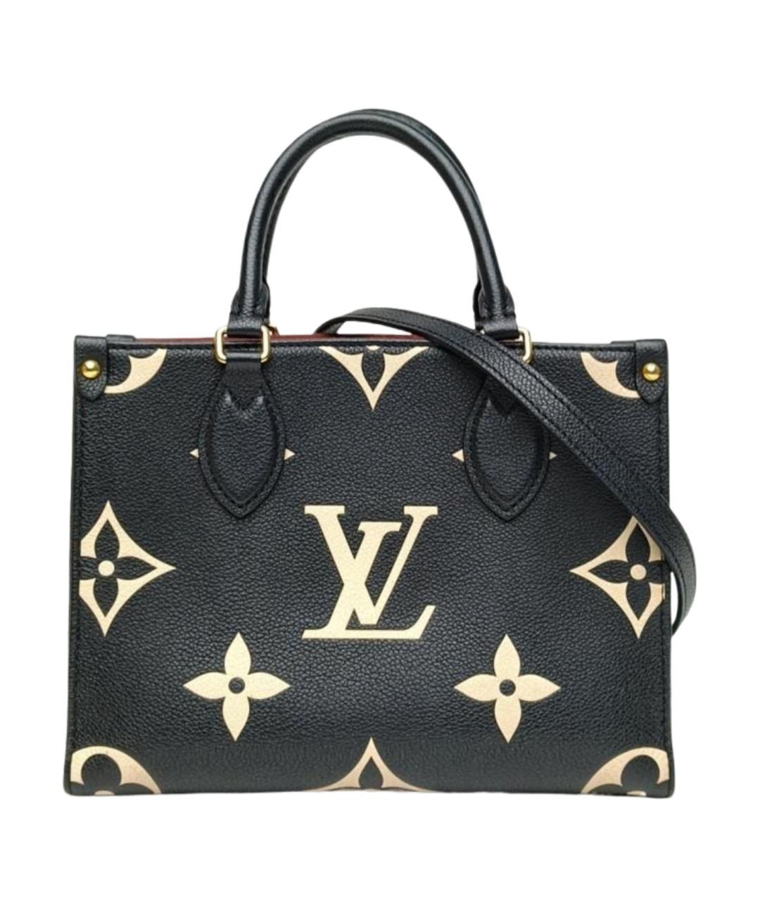 LOUIS VUITTON Черная кожаная сумка через плечо, фото 1
