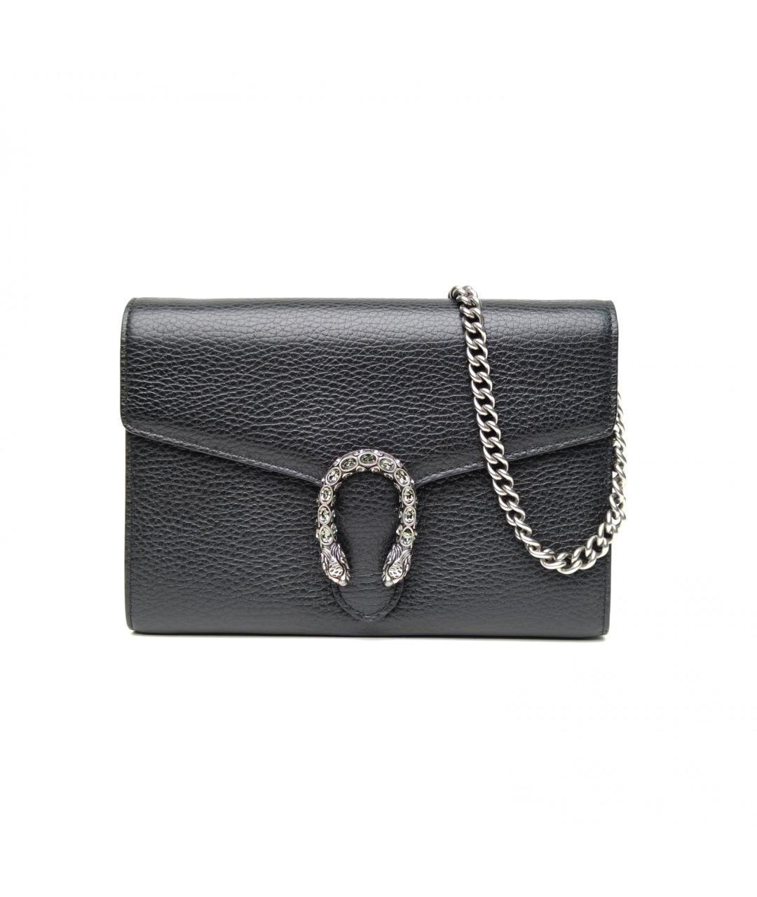 GUCCI Черная кожаная сумка через плечо, фото 2