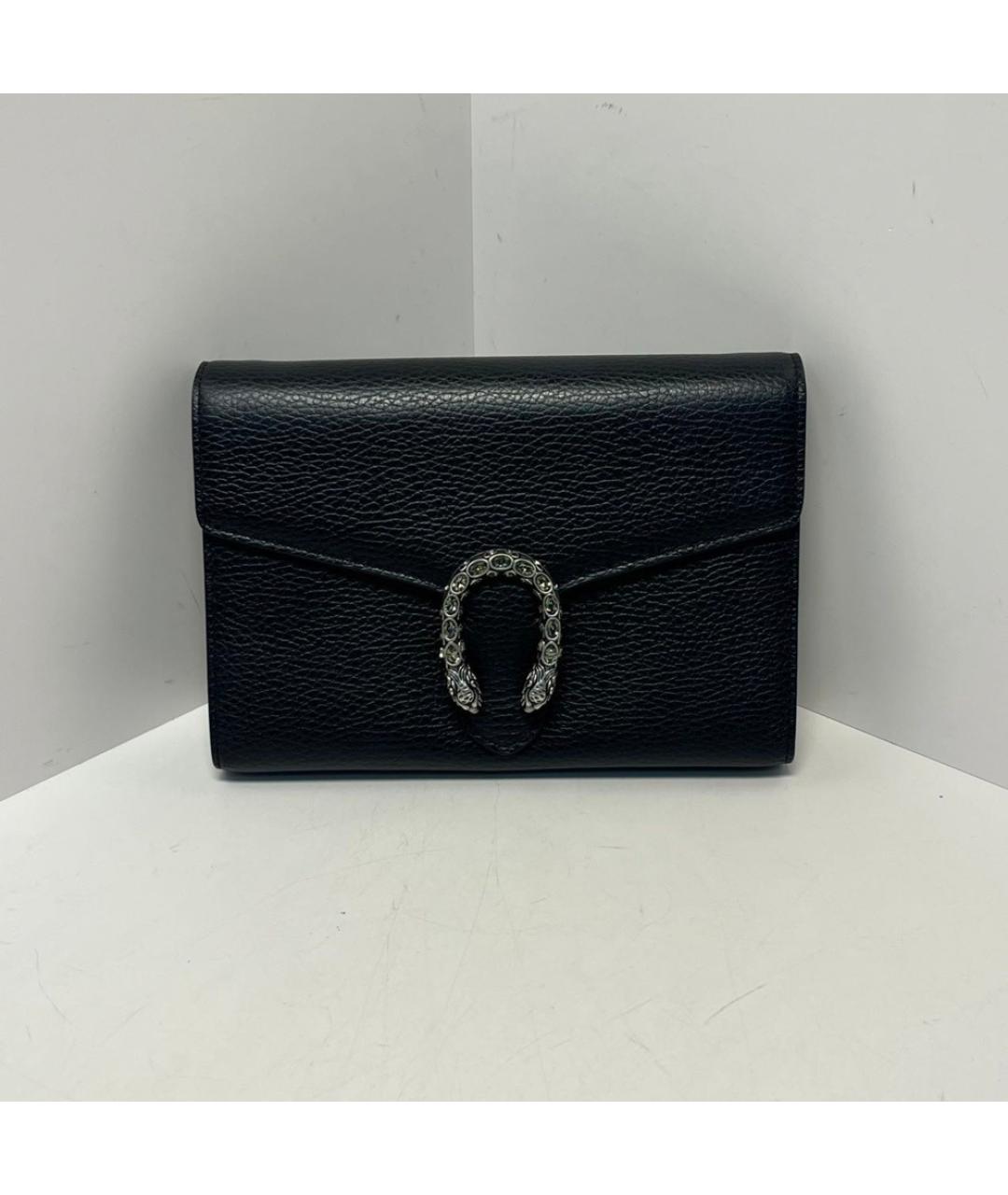 GUCCI Черная кожаная сумка через плечо, фото 9