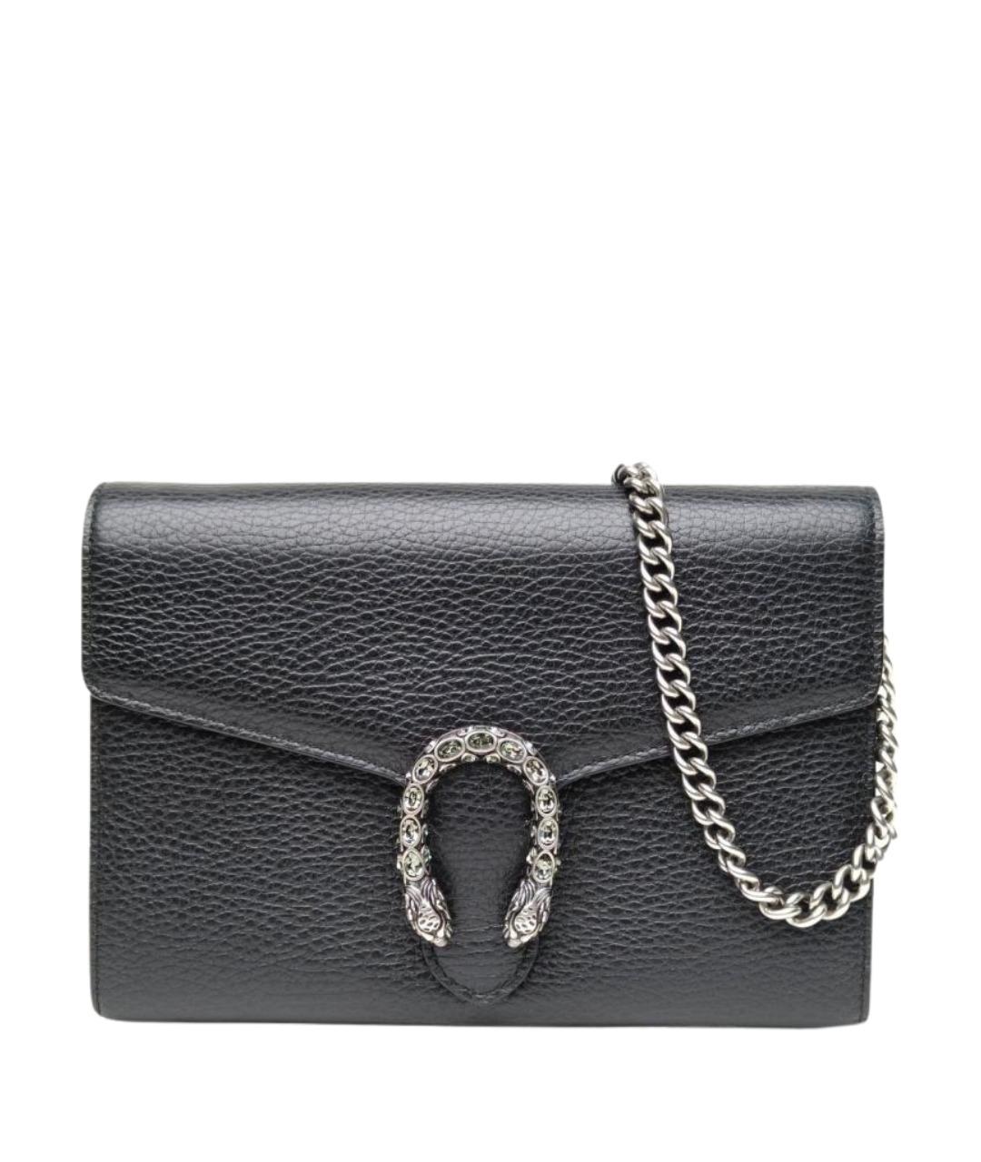 GUCCI Черная кожаная сумка через плечо, фото 1