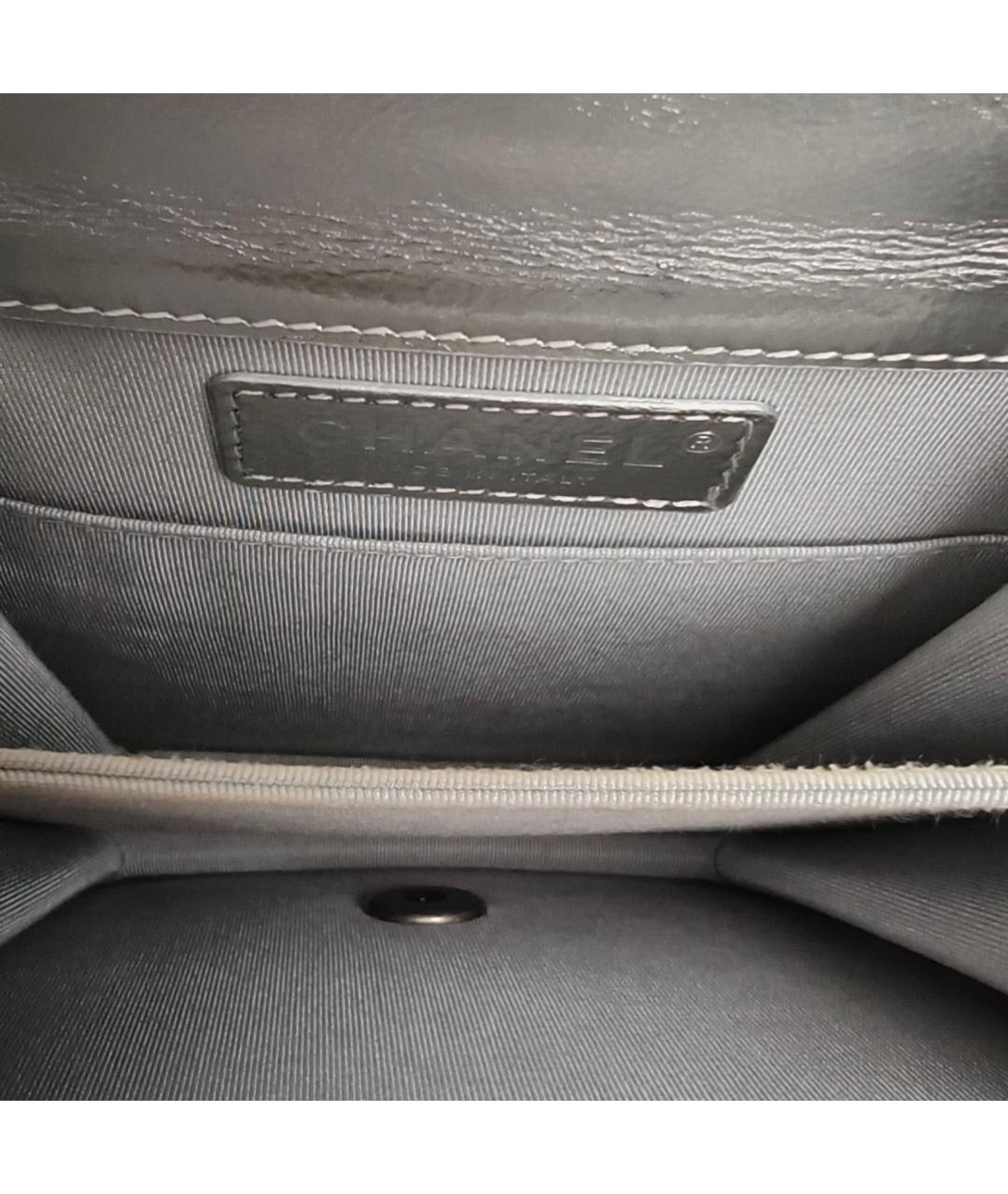 CHANEL Серебряная кожаная сумка через плечо, фото 8
