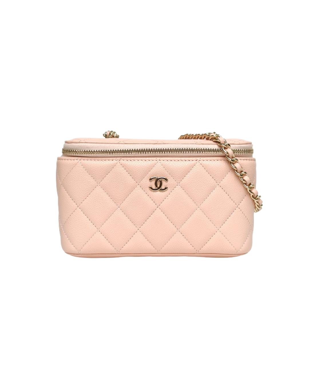 CHANEL Розовая кожаная сумка через плечо, фото 9