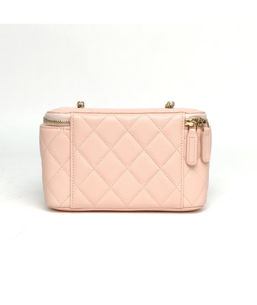 CHANEL Розовая кожаная сумка через плечо, фото 4