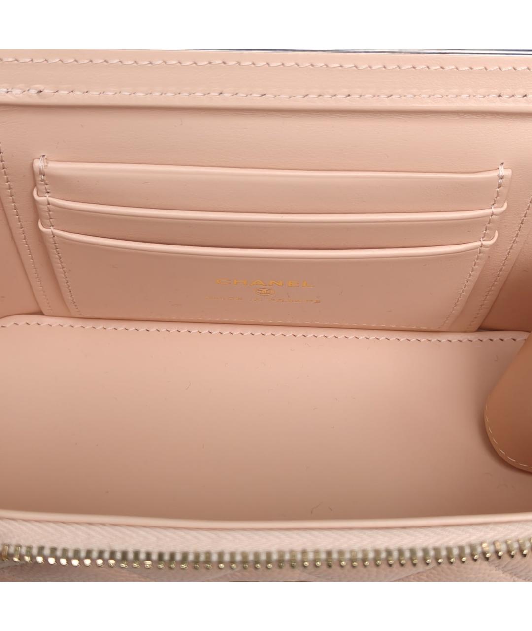 CHANEL Розовая кожаная сумка через плечо, фото 7