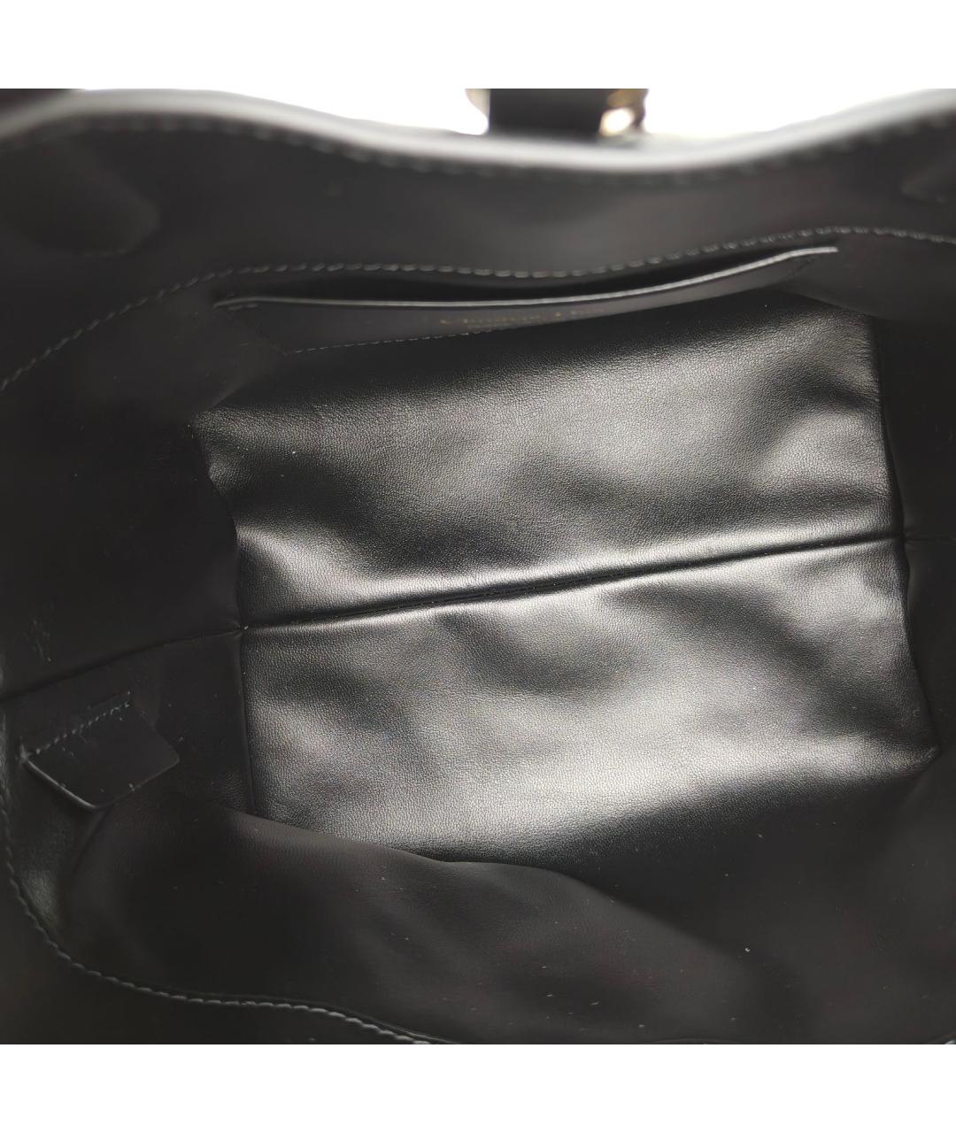 CHRISTIAN DIOR Черная кожаная сумка через плечо, фото 8