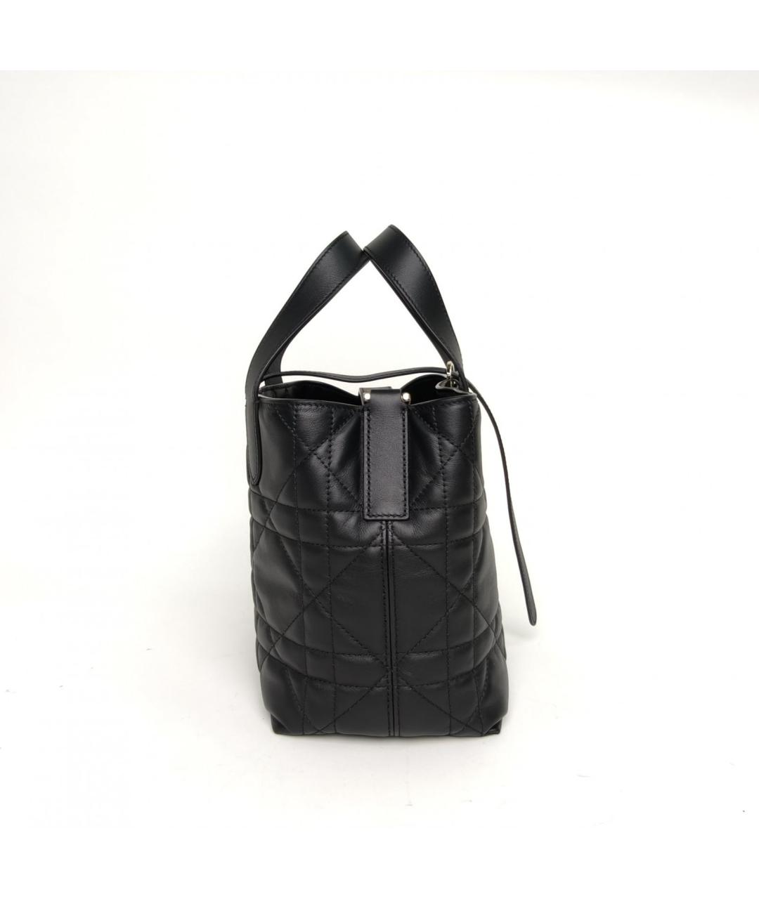 CHRISTIAN DIOR Черная кожаная сумка через плечо, фото 5