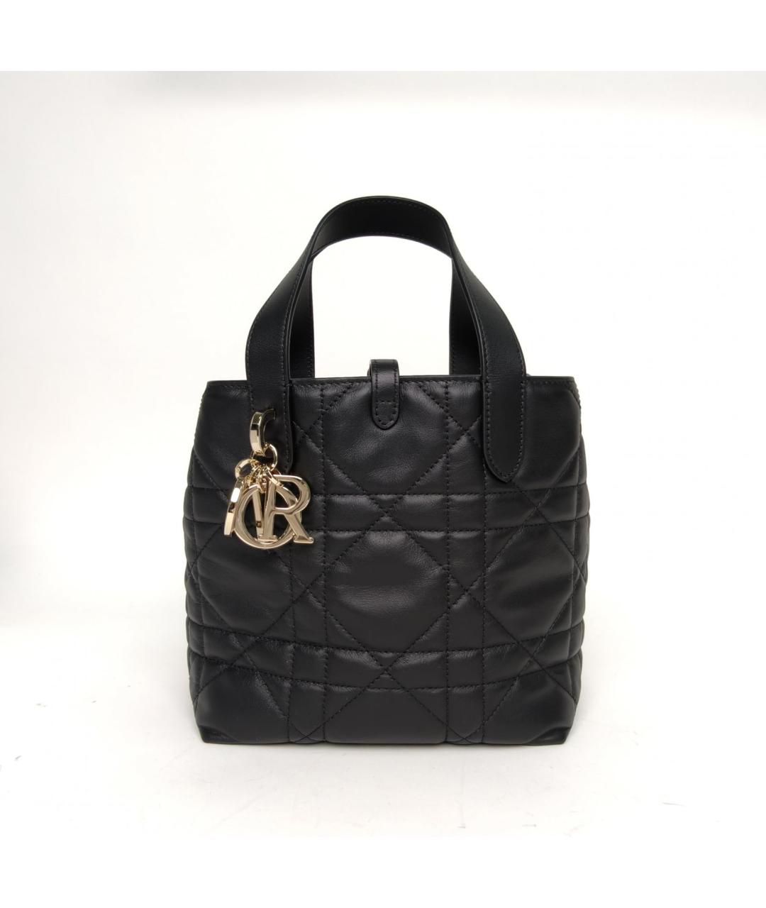 CHRISTIAN DIOR Черная кожаная сумка через плечо, фото 2