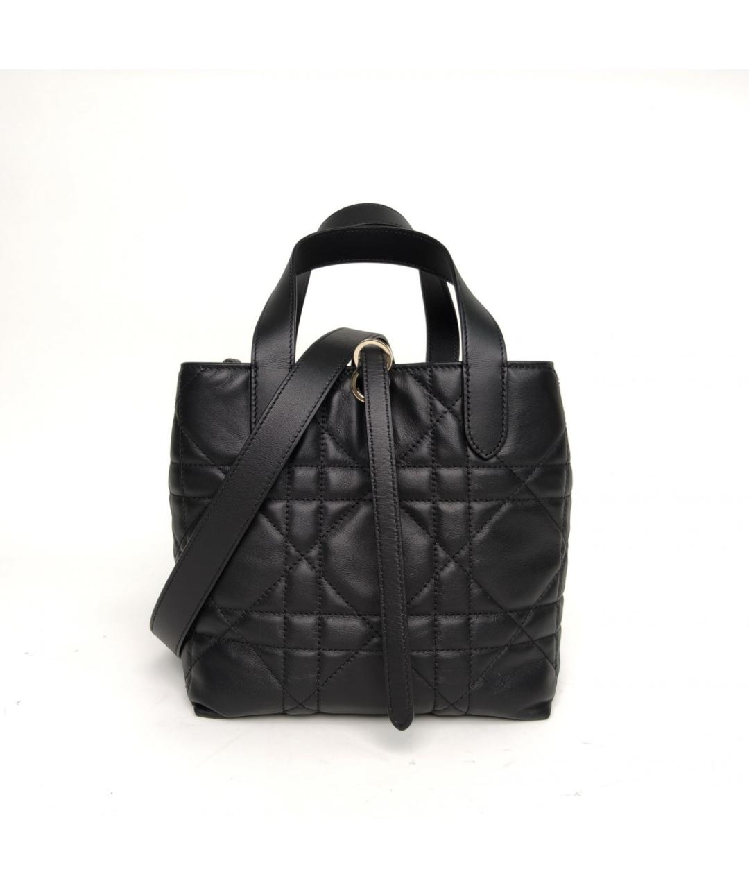 CHRISTIAN DIOR Черная кожаная сумка через плечо, фото 4