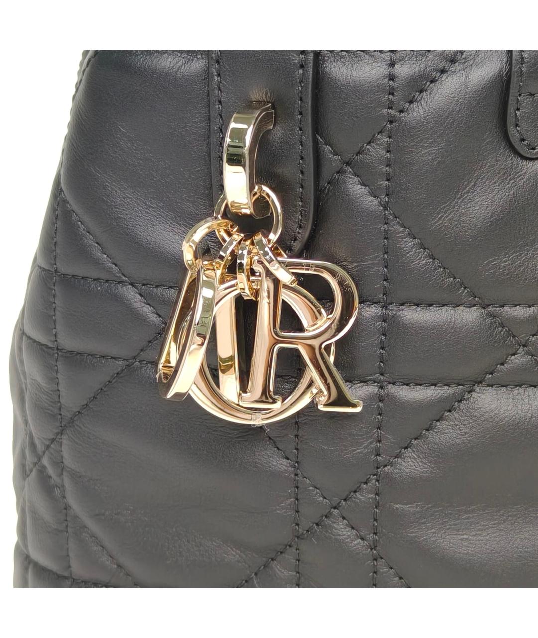 CHRISTIAN DIOR Черная кожаная сумка через плечо, фото 7