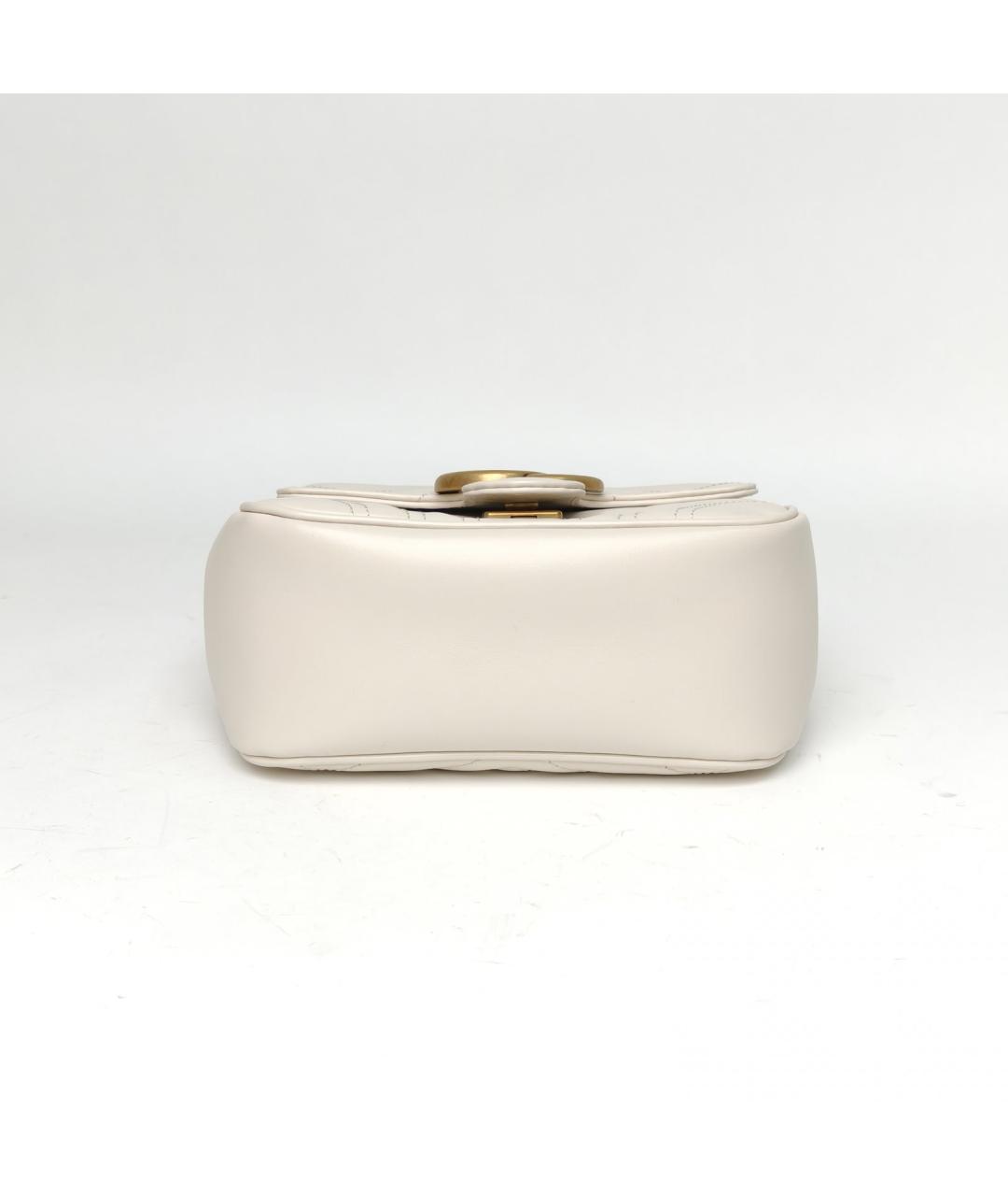 GUCCI Белая кожаная сумка через плечо, фото 6