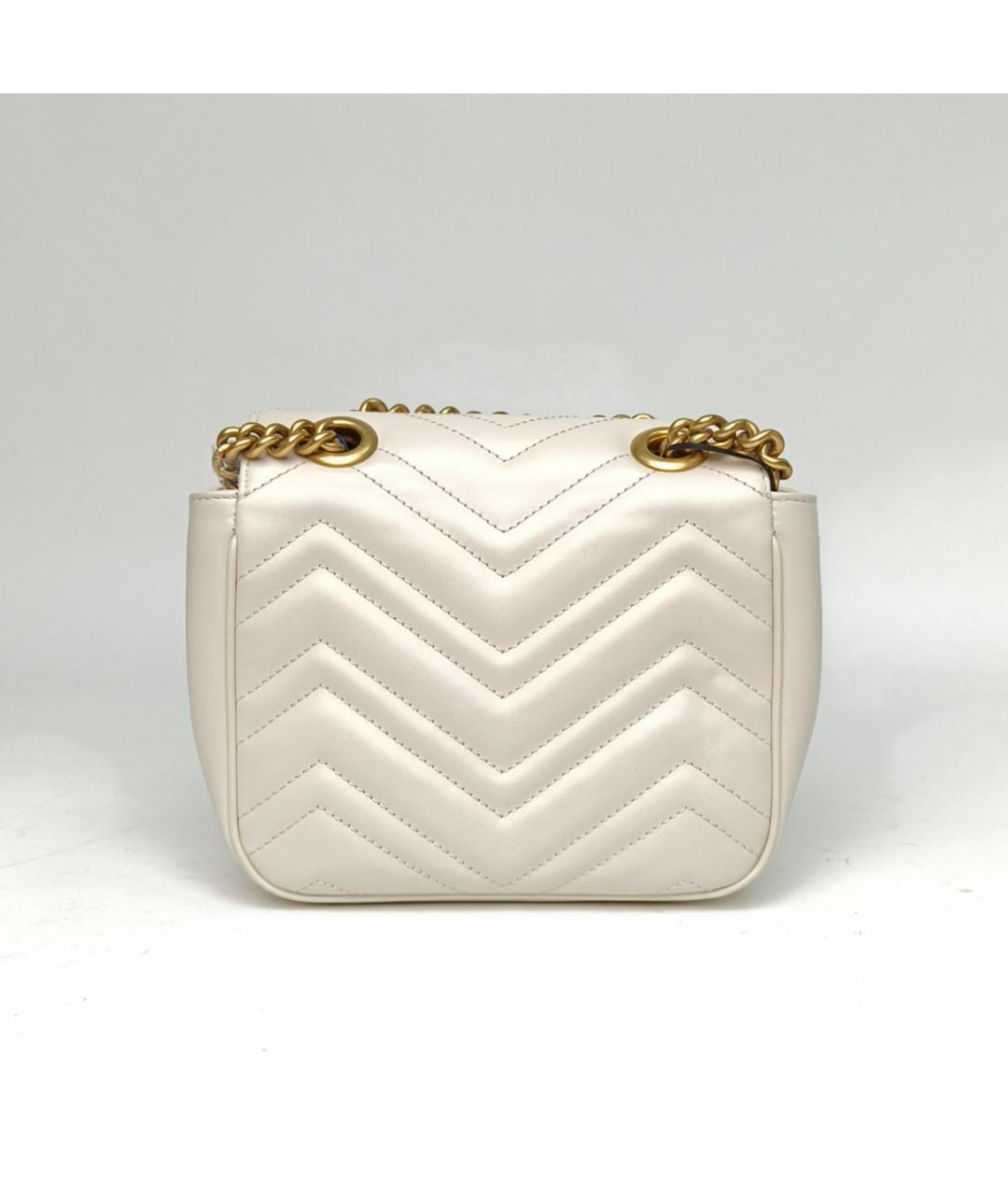 GUCCI Белая кожаная сумка через плечо, фото 4