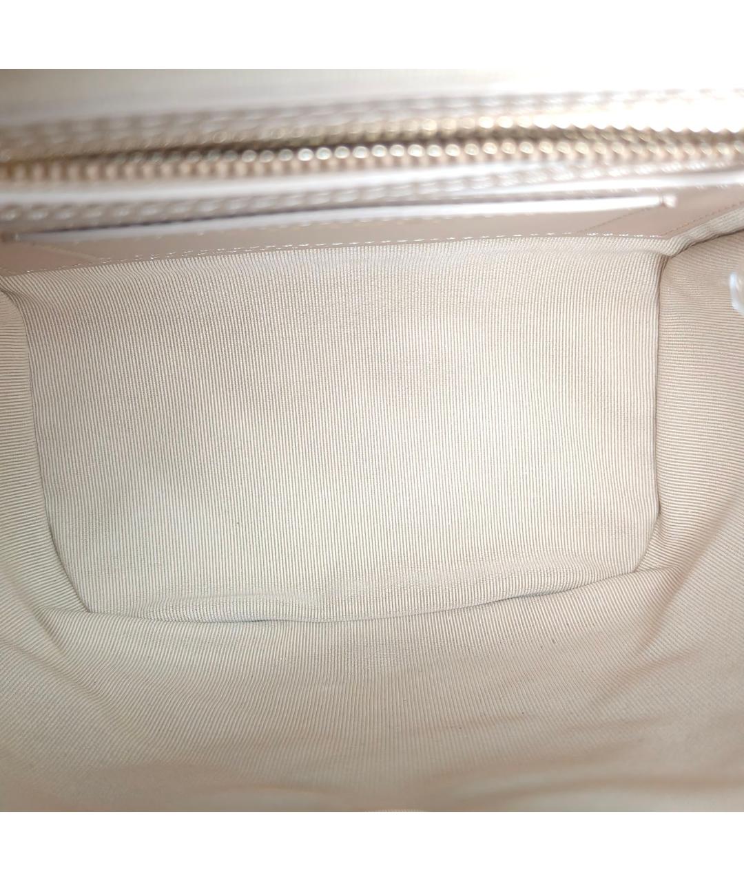 CHANEL Бежевый кожаный рюкзак, фото 8