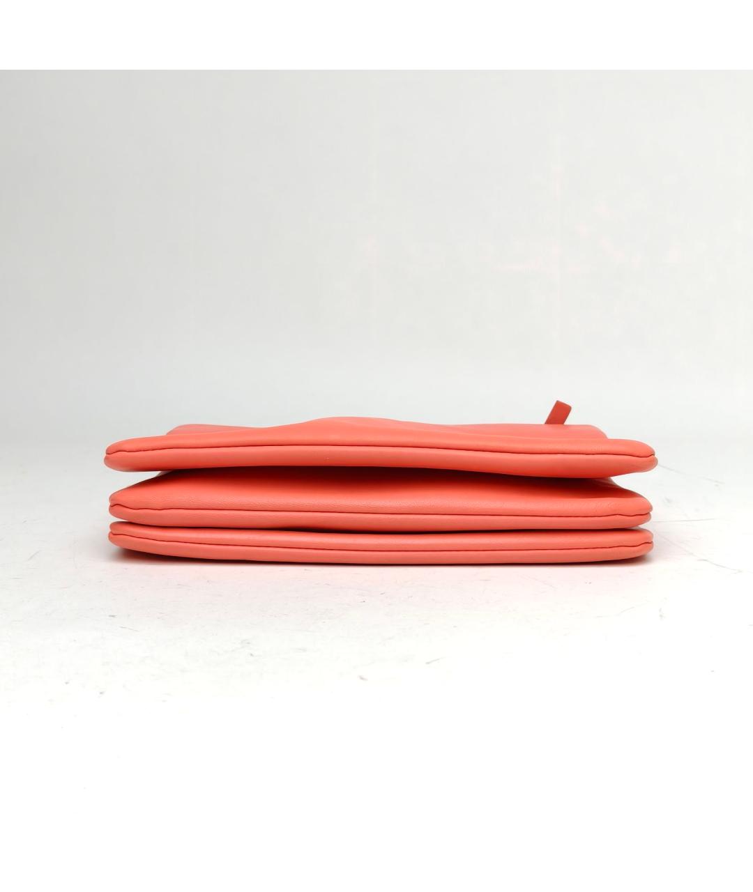 CELINE Коралловая кожаная сумка через плечо, фото 6